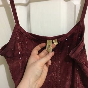 BKE maroon / burgundy cami